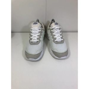 Obeo Optima Round Toe Lace-Up Running Shoe Sneakers White Gray Womens US 8.5